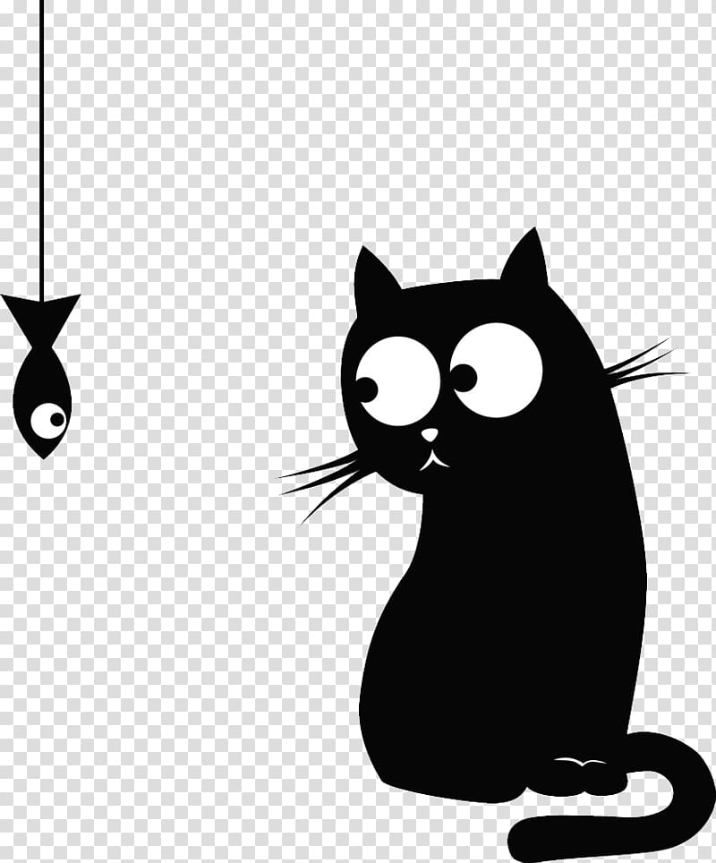Black cat Kitten , Cute cat transparent background PNG clipart