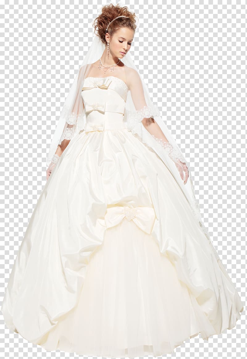 Wedding dress Bride White wedding, bride transparent background PNG clipart