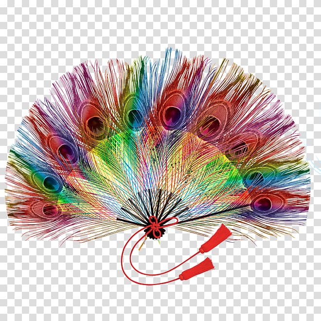 Feather Peafowl, Peacock feather fan son transparent background PNG clipart