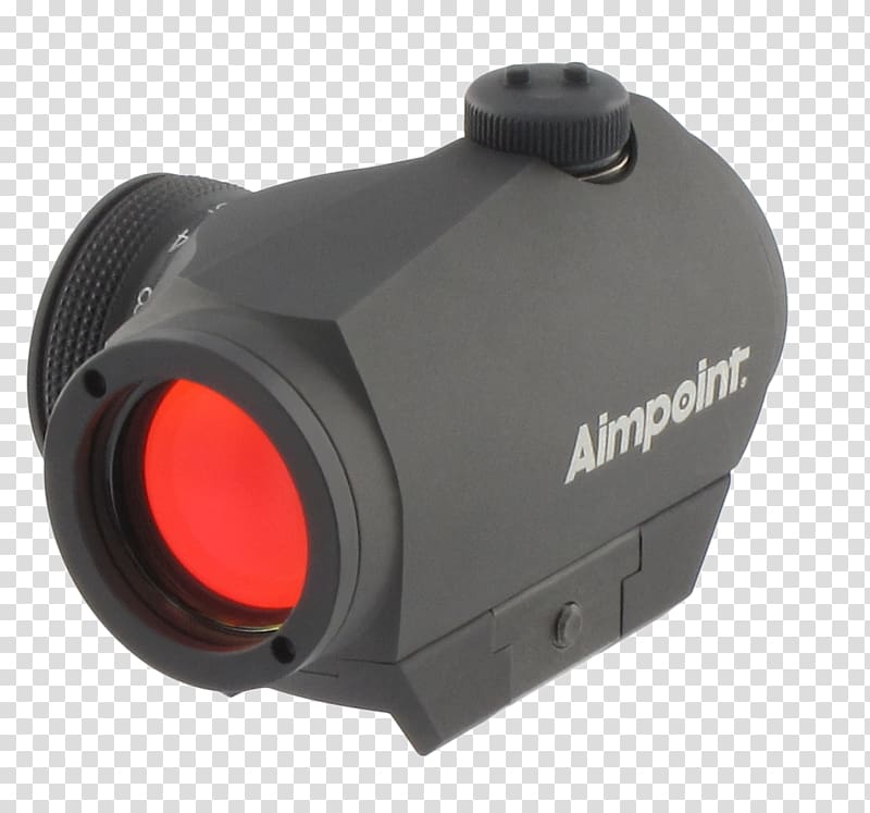 Aimpoint AB Reflector sight Red dot sight Aimpoint Micro H-1 2 MOA w/Standard Mount, collimator sight transparent background PNG clipart
