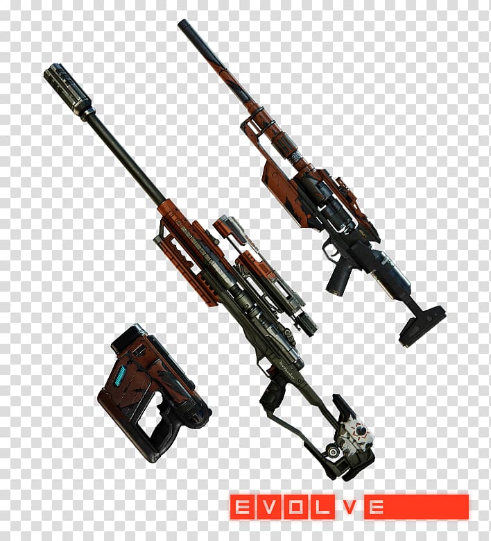 Evolve Sniper rifle Firearm Turtle Rock Studios Skin, sniper rifle transparent background PNG clipart