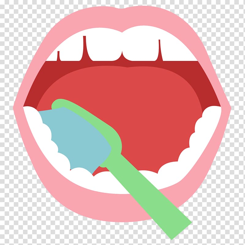 open mouth with green toothbrush , Tooth brushing Toothbrush , cartoon green toothbrush to the teeth to brush your teeth transparent background PNG clipart