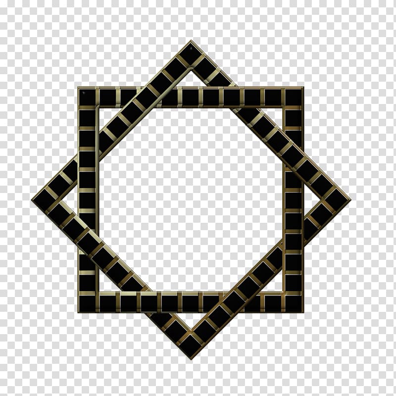 Heptagram Star polygon Octagram Hexagram, three-dimensional square transparent background PNG clipart