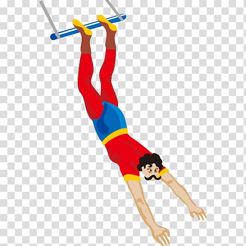 acrobat man illustration, Circus Flying trapeze, circus transparent background PNG clipart