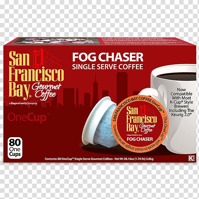 Single-serve coffee container San Francisco Bay Breakfast, specialty coffee transparent background PNG clipart