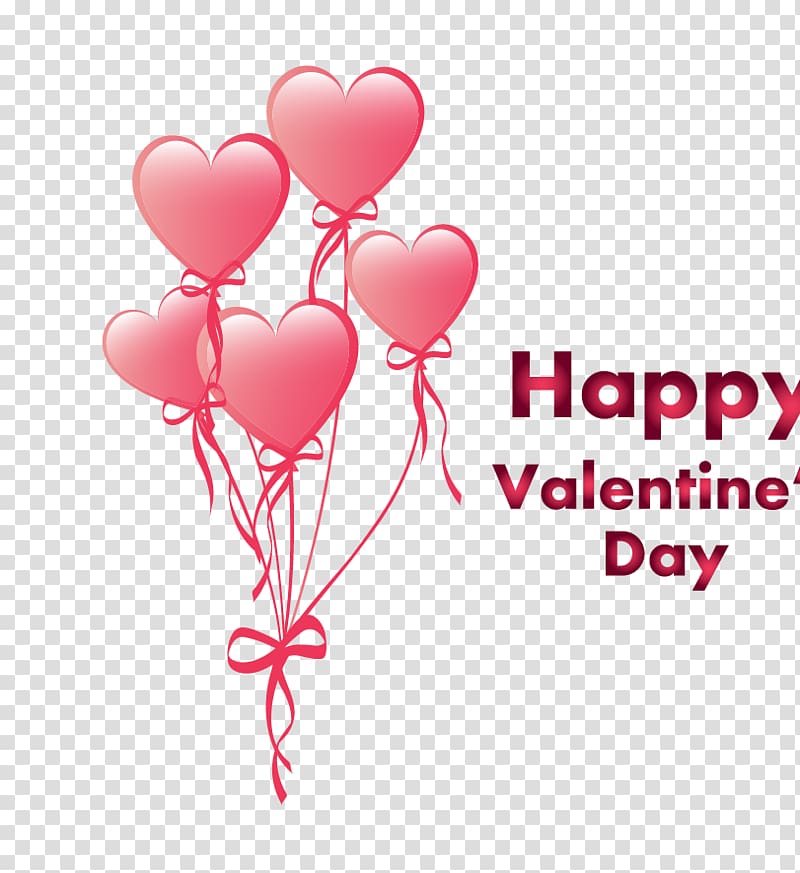 Valentines Day Heart Balloon Qixi Festival, Red Balloon transparent background PNG clipart