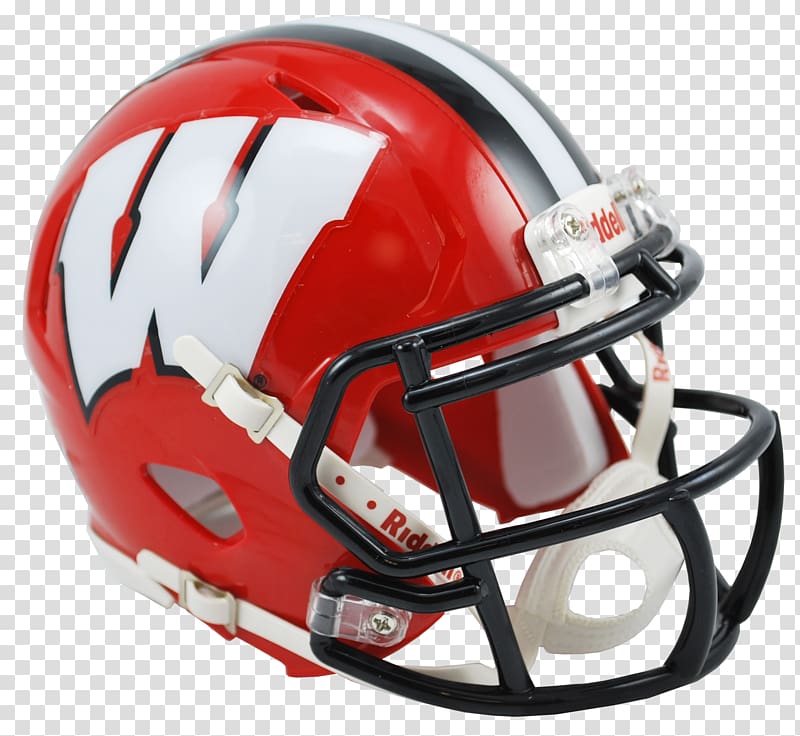 Face mask American Football Helmets Baseball & Softball Batting Helmets Lacrosse helmet Wisconsin Badgers football, motorcycle helmets transparent background PNG clipart