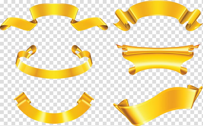 Ribbon Encapsulated PostScript , gold ribbon transparent background PNG clipart
