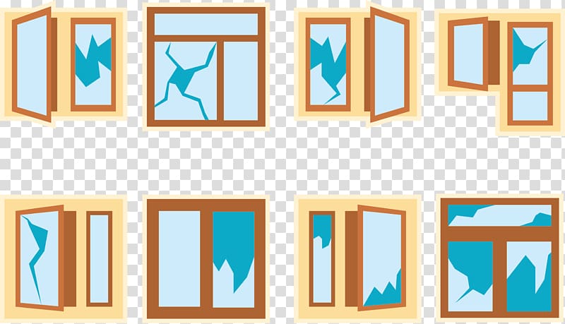 Window Glass, Hand-painted ceiling windows door combination transparent background PNG clipart