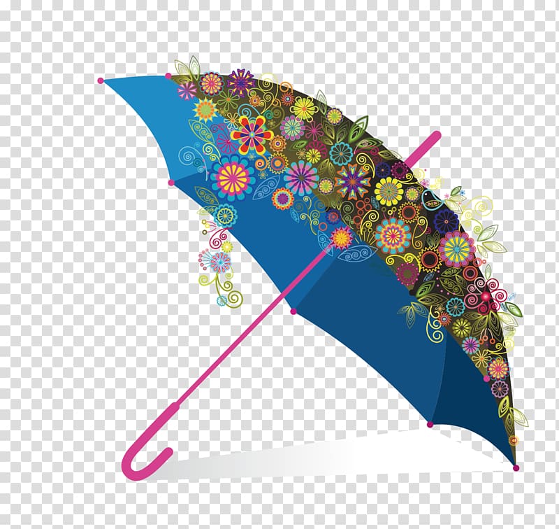 Euclidean Adobe Illustrator Icon, floral umbrella transparent background PNG clipart