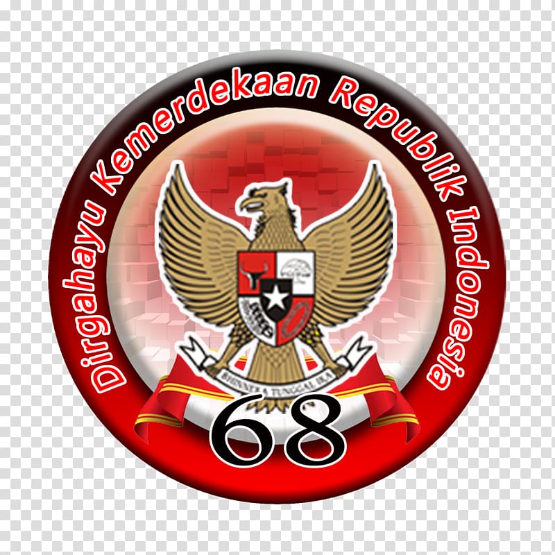 Emblem Badge Proclamation of Indonesian Independence Label, banner hut ri ke 73 transparent background PNG clipart