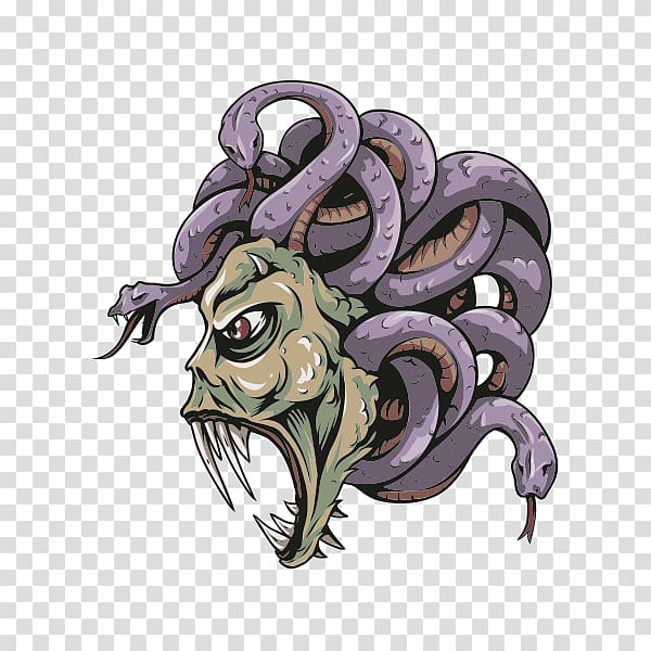 Legendary creature Lernaean Hydra Drawing Medusa, monster transparent background PNG clipart