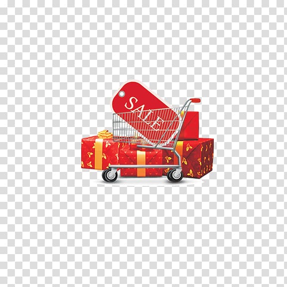 Shopping cart Gift Taobao, shopping cart,Gift transparent background PNG clipart