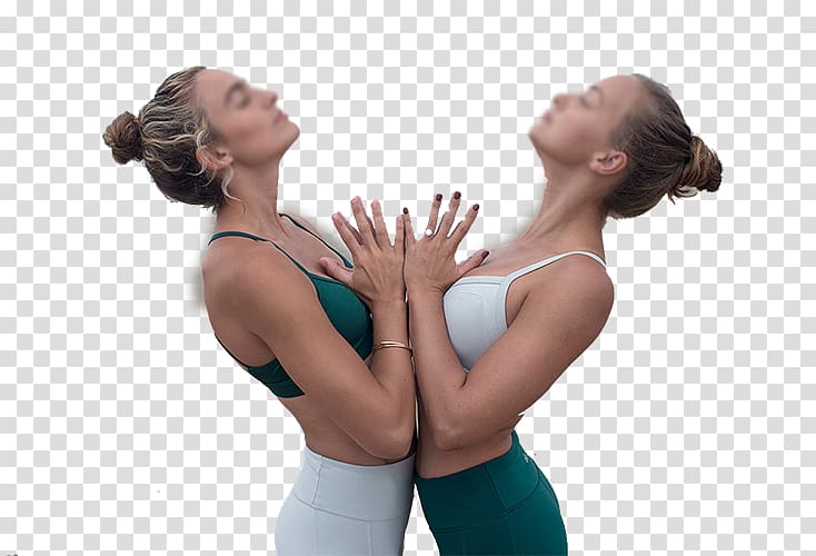 Woman Pregnancy Yoga, Two women yoga transparent background PNG clipart