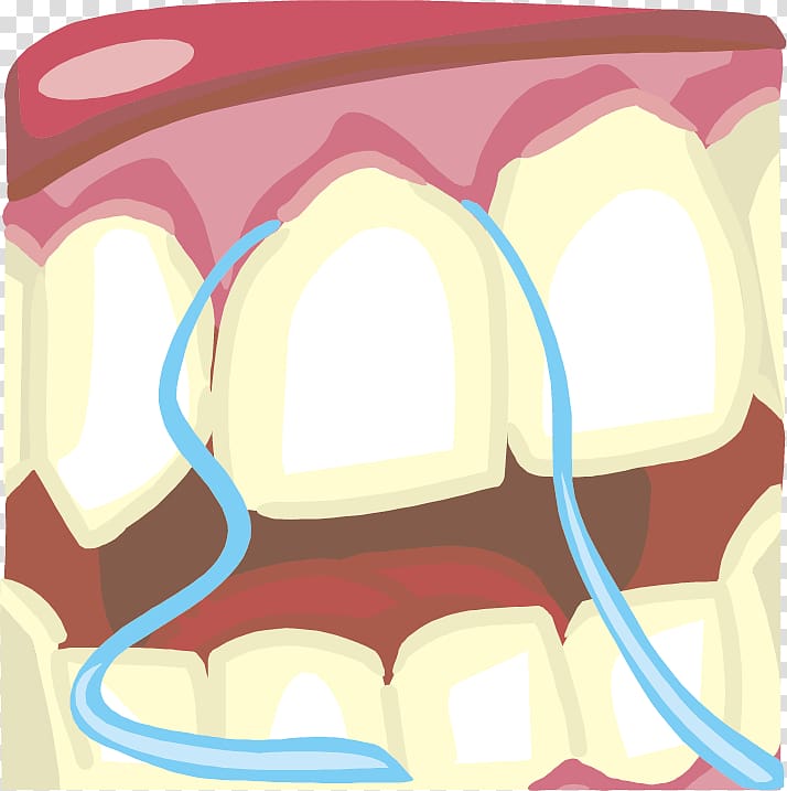 Tooth pathology Dental floss Tooth brushing , Illustration dental health transparent background PNG clipart