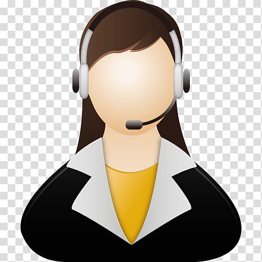 neck communication facial hair operator, Customer service, woman using headset illustration transparent background PNG clipart