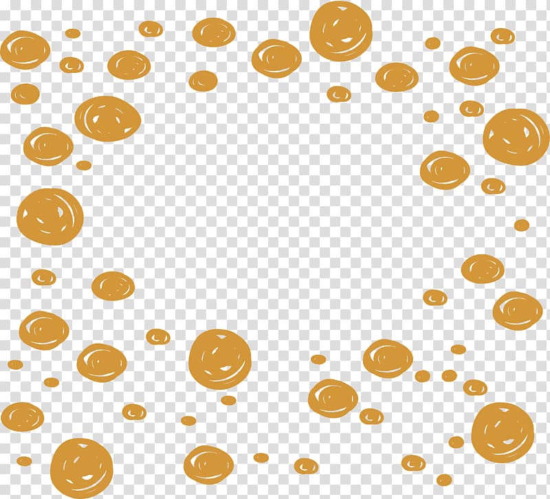 , Hand painted orange circle pattern transparent background PNG clipart