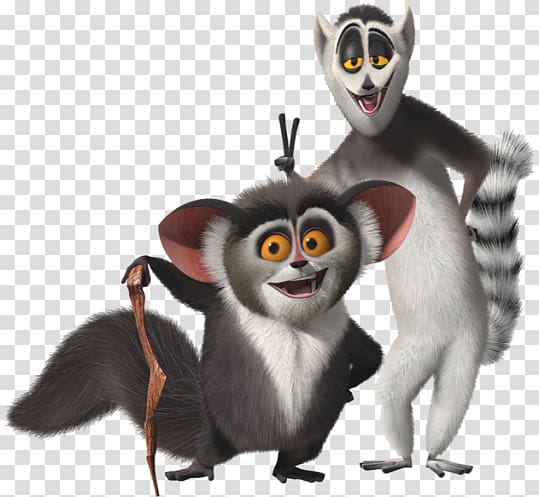 Julien Lemur Melman Alex Madagascar, Animation transparent background PNG clipart