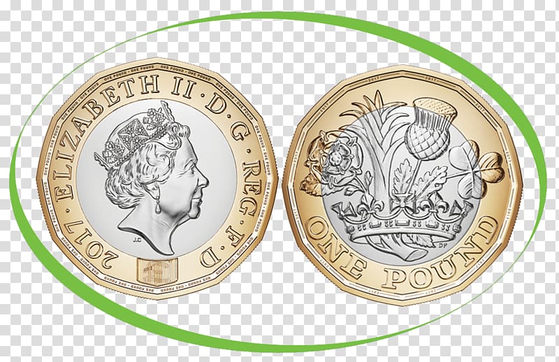 One pound Coins of the pound sterling Coins of the pound sterling Two pounds, pound coin transparent background PNG clipart