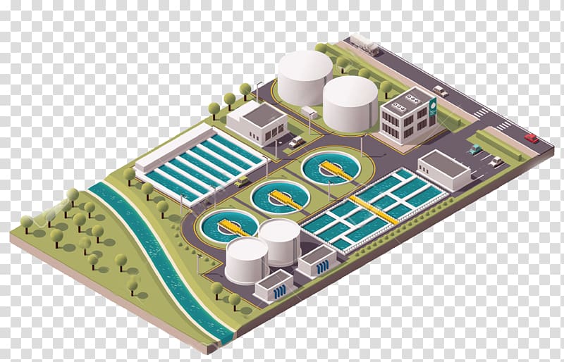Water treatment graphics Sewage treatment Wastewater , Isometric house transparent background PNG clipart