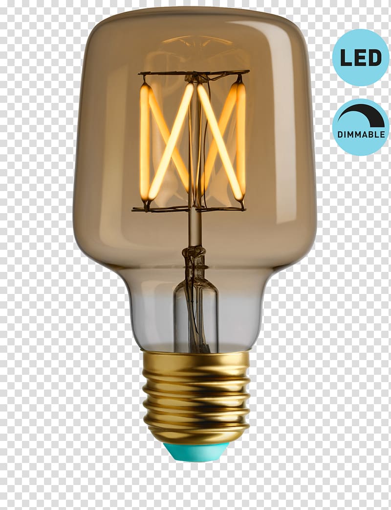 Incandescent light bulb LED lamp Plumen LED filament, light bulb material transparent background PNG clipart