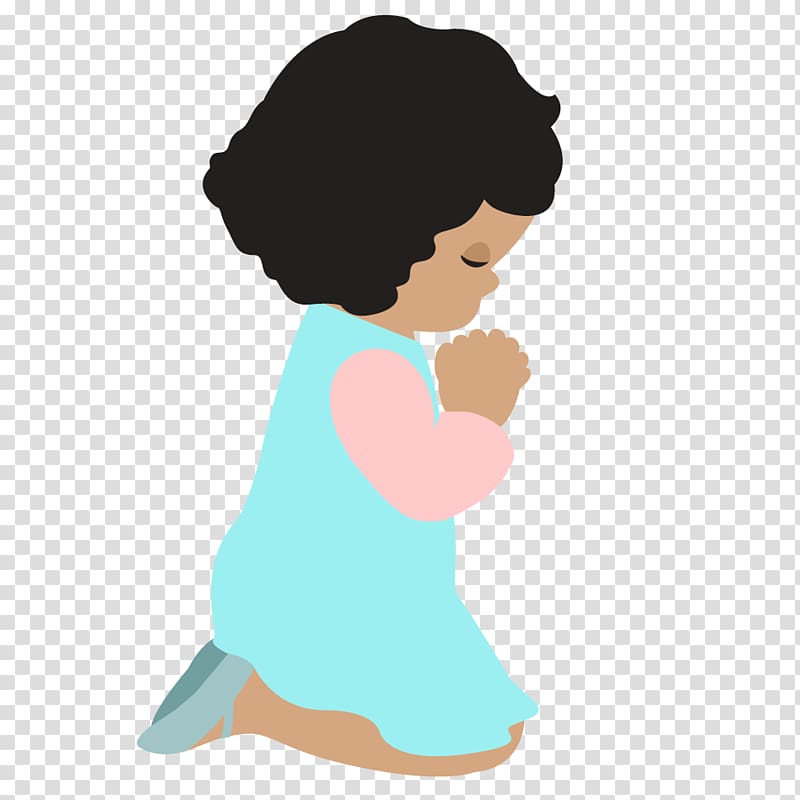 boy and girl praying clipart