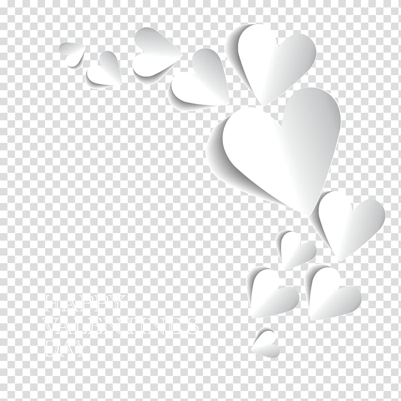 Three-dimensional space 3D film Stereoscopy Heart, Stereoscopic 3D Heart Border, white heart cutout Happy Valentines Day transparent background PNG clipart