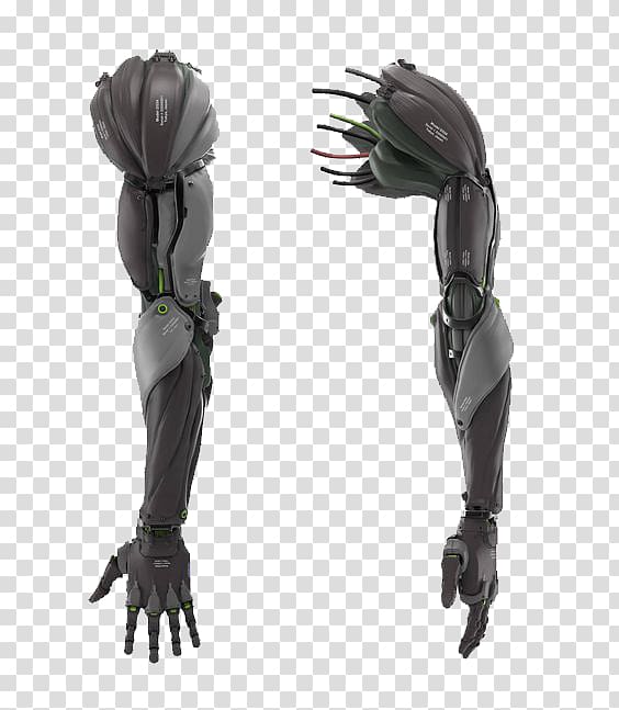 black and gray robot arm collage, Robotic arm Prosthesis Limb, Mechanical arm transparent background PNG clipart