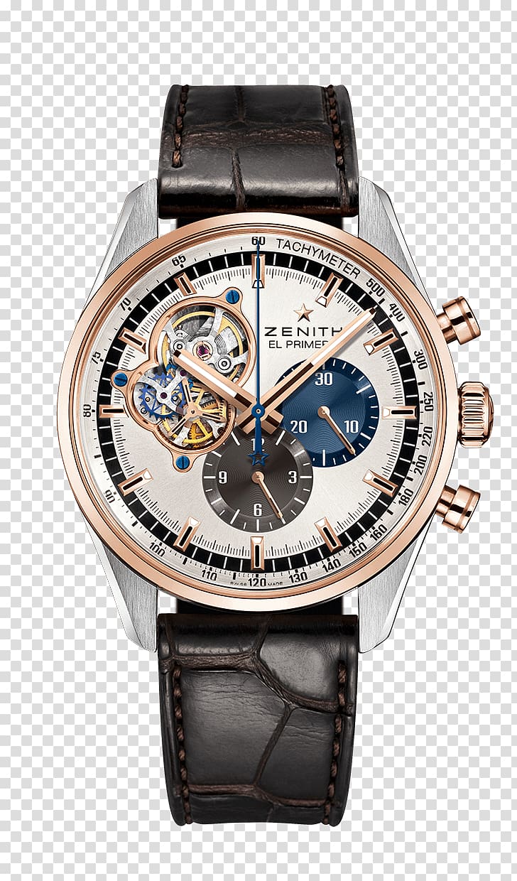 Zenith Chronograph Automatic watch Strap, watch transparent background PNG clipart