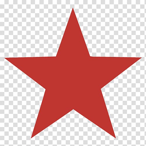 Red star transparent background PNG clipart