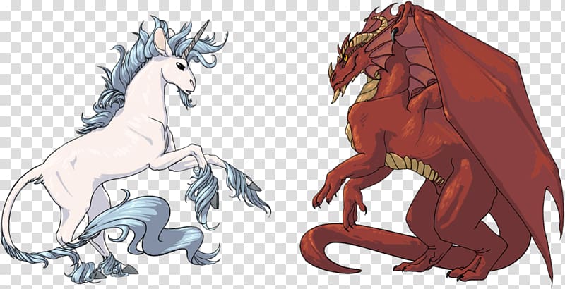 The Lion and the Unicorn Dragon The Lion and the Unicorn Legendary creature, unicorn transparent background PNG clipart