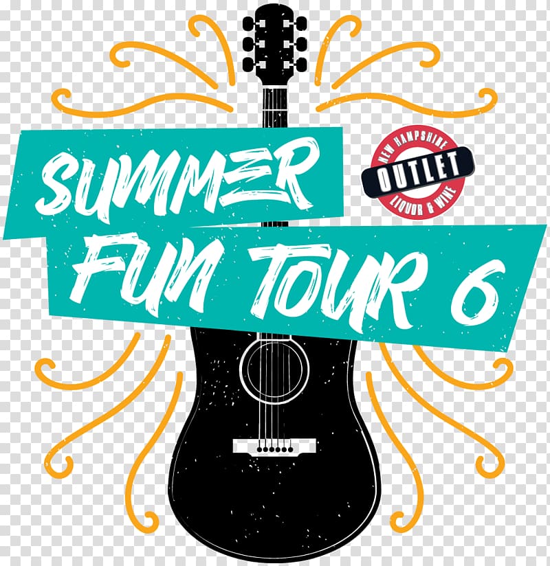 Acoustic guitar Illustration Brand, summer tour transparent background PNG clipart