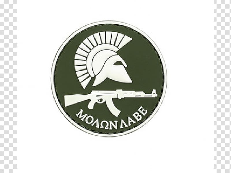 Molon labe Sparta Airsoft Hook and loop fastener Come and take it, Molon Labe transparent background PNG clipart