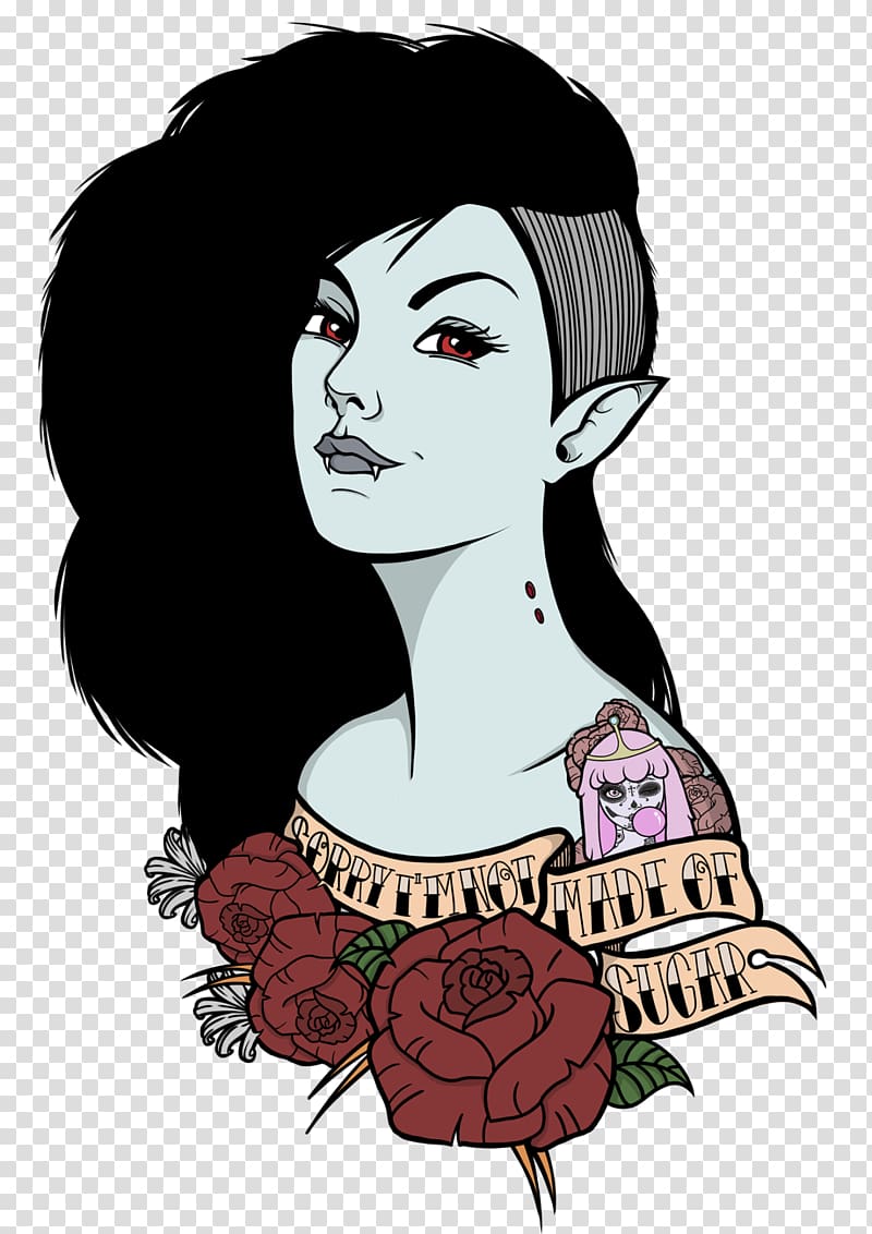 Marceline the Vampire Queen Princess Bubblegum Finn the Human Tattoo, finn the human transparent background PNG clipart