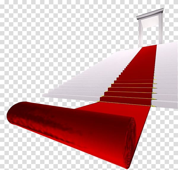 Red carpet Cannes Film Festival, red carpet stairs transparent background PNG clipart