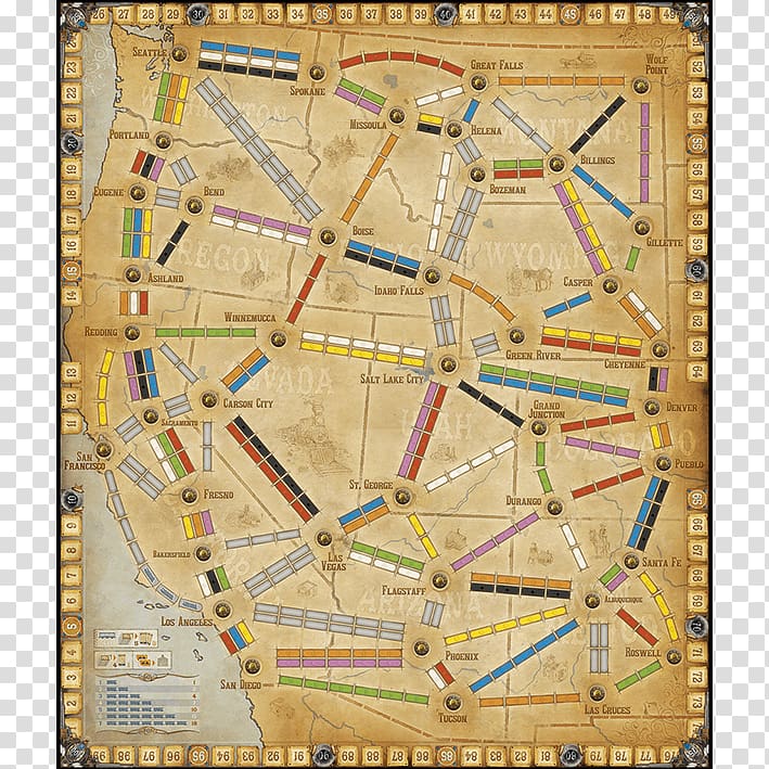 Days of Wonder Ticket to Ride Series France American frontier Board game, West world transparent background PNG clipart
