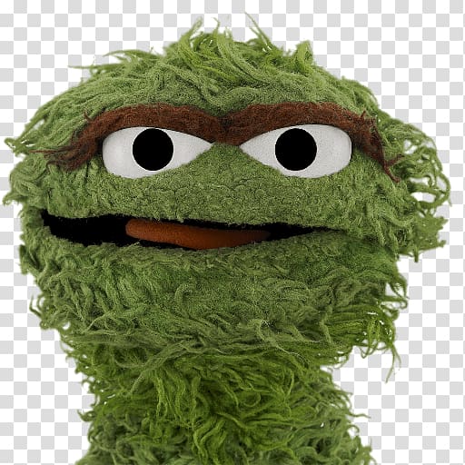 Sesame Street character plush toy, Sesame Street Oscar the Grouch Face transparent background PNG clipart