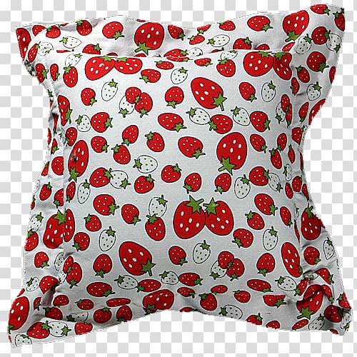 Throw pillow Cushion, Strawberry pillow transparent background PNG clipart