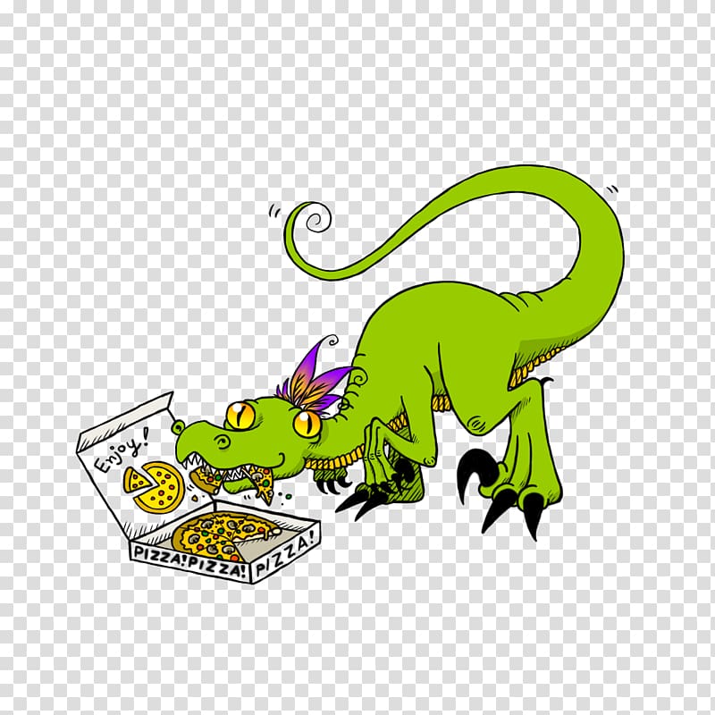 Tyrannosaurus Fauna Character , pizza love transparent background PNG clipart