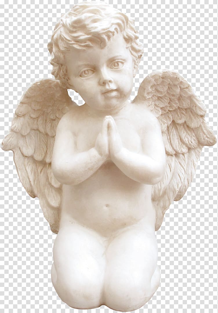 Classical sculpture Angel Statue Figurine, angel transparent background PNG clipart
