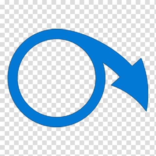 blue arrow logo, Arrow Rotation Euclidean , Closed rotation arrow transparent background PNG clipart