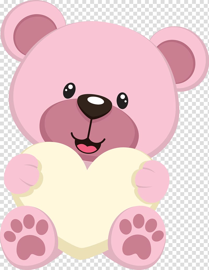 pink bear illustration, Teddy bear Stuffed Animals & Cuddly Toys Drawing , bears transparent background PNG clipart