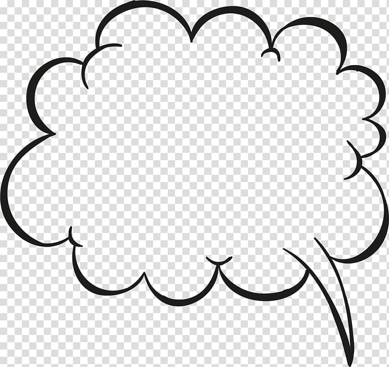 speech bubble illustration, Cartoon white clouds transparent background PNG clipart