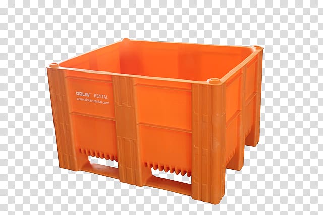 Plastic Pallet Intermodal container Box Bulk cargo, Orange Box transparent background PNG clipart