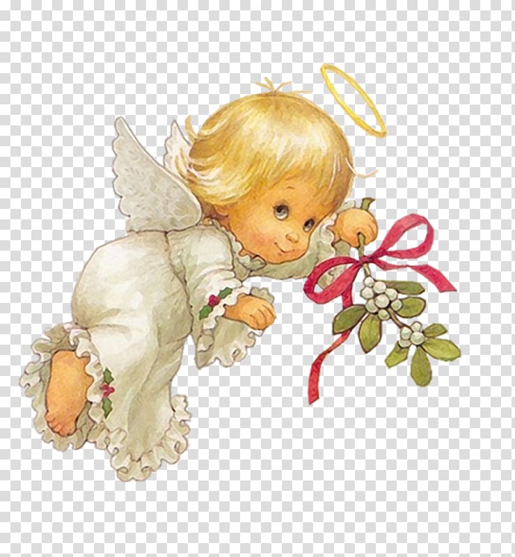 cherub holding flower illustration, Angel Cherub , angel transparent background PNG clipart