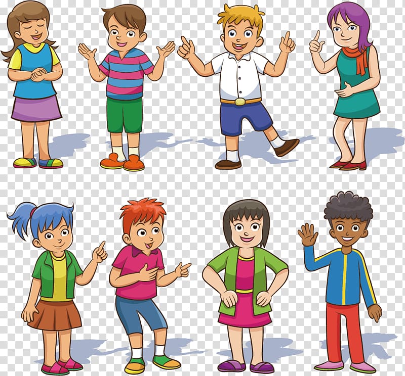 female and male illustration, Cartoon Child Illustration, Children transparent background PNG clipart
