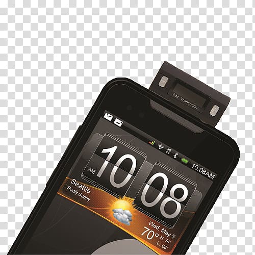 Droid Incredible Electronics Multimedia HTC, FM Transmitter transparent background PNG clipart