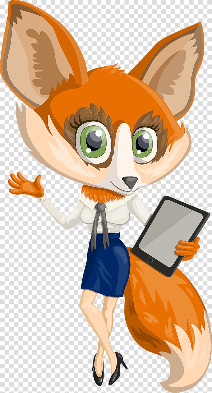 T-shirt Fox Cartoon Illustration, Cute Animal Fox transparent background PNG clipart