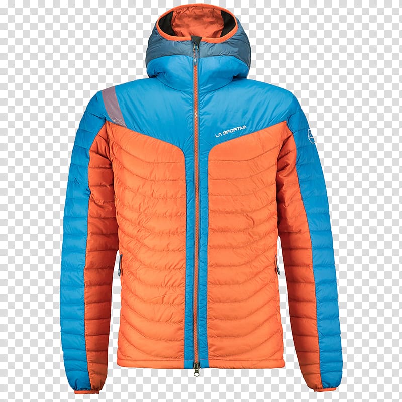 Jacket La Sportiva Clothing Hood Feather, dark ocean transparent background PNG clipart
