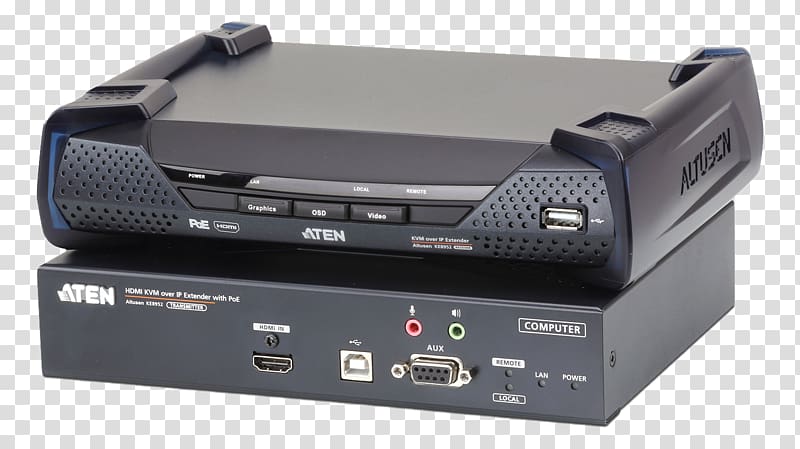 KVM Switches Computer Monitors USB ATEN International 4K resolution, USB transparent background PNG clipart